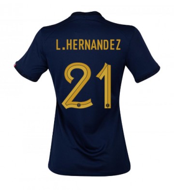 Francja Lucas Hernandez #21 Koszulka Podstawowych Kobiety MŚ 2022 Krótki Rękaw